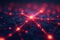 Intricate plexus of glowing lines forming a network internet web