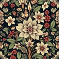 Rare Flora Botanical Creative Pattern Royalty Free Stock Photo