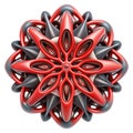 Intricate red and black geometric sphere Royalty Free Stock Photo