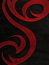 Intricate Red and Black Patterned Design Royalty Free Stock Photo