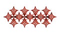 Intricate Red Geometric Symmetrical Decorative Pattern Design, vector design Generative AI Royalty Free Stock Photo