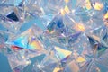 Intricate reflections of light on diamond facets, creating a dazzling array of rainbow colors and geometric patterns Royalty Free Stock Photo