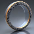 Intricate Render of a Toroidal Structure with Spherical Particles