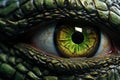 Intricate Reptilian eye closeup colorful. Generate Ai