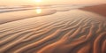 Intricate sand patterns left behind by retreating ocean waves at sunset , concept of Ripple effect