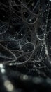 Intricate silver web design with focused detail and abstract background elements Royalty Free Stock Photo