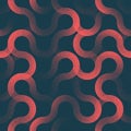 Intricate Smooth Curved Red Lines Seamless Pattern Trend Vector Abstraction Royalty Free Stock Photo