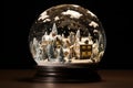Intricate Snow decorative globe. Generate Ai Royalty Free Stock Photo