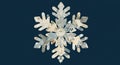 Intricate snowflake design featuring multiple layers of geometric patterns and Royalty Free Stock Photo
