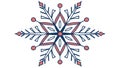 Intricate Snowflake Design, Winter Nature & Geometry, vector design Generative AI Royalty Free Stock Photo