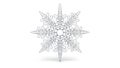 Intricate Snowflake Isolated on White Background Royalty Free Stock Photo