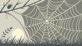 Intricate spider web, nature\'s patterns vector design Generative AI