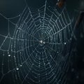 Intricate Spider Web with Fine Details Royalty Free Stock Photo
