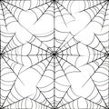 Intricate Spiderweb Pattern with Geometric Layout on White Background for Halloween Royalty Free Stock Photo