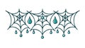 Intricate Spiderweb Pattern for Halloween and Delicate Designs, vector design Generative AI Royalty Free Stock Photo