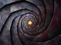 Intricate spiral pattern with warm center