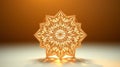 Intricate star-shaped mandala design with geometric patterns
