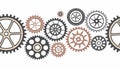 Intricate Steampunk Gears & Cogs Seamless Vector Pattern Illustration, vector design Generative AI Royalty Free Stock Photo