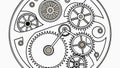 Intricate Steampunk Gears and Cogs Vector, vector design Generative AI Royalty Free Stock Photo