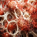 Intricate structure with alveoli. AI generated