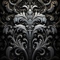 Intricate Symmetrical Amoled Wallpaper With Ornate Dark Art