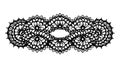 Intricate Symmetrical Lace Border Element Vector, Textile Pattern, vector design Generative AI Royalty Free Stock Photo