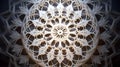 Intricate Symmetrical Mandala: Delicate Paper Cutting Artistry