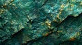 Close up View of Textured Abstract Surface in Vibrant Teal and Gold Colors Displaying Intricate Patterns and Details in Royalty Free Stock Photo
