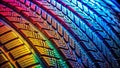 Intricate Tire Tread Pattern A WormsEye View of Detailed Texture