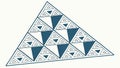 Intricate Triangular Fractal Pattern, Mathematical Self-Similarity, vector design Generative AI Royalty Free Stock Photo