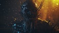 Intricate Underwater Worlds: A Dark And Rainy Human Creature Rendered In Unreal Engine