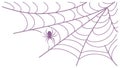 Ornate Spiderweb Corner: Intricate Halloween Decorative Art, vector design Generative AI Royalty Free Stock Photo