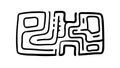 Intricate Abstract Maze Pattern for Design, vector design Generative AI Royalty Free Stock Photo
