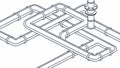 Complex Pipe Network: Industrial Infrastructure Element, vector design Generative AI Royalty Free Stock Photo
