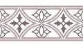 Ornate Geometric Cross Pattern Border, vector design Generative AI Royalty Free Stock Photo