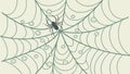Spider Web on Branch with Spider Creepy Vector Art, vector design Generative AI Royalty Free Stock Photo