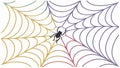 Intricate Spiderweb with Spider: Mysterious Nature Pattern, vector design Generative AI Royalty Free Stock Photo