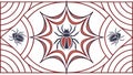 Tribal Spider Web Pattern Vector, Abstract Insect Design, vector design Generative AI Royalty Free Stock Photo