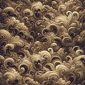 Elegant Vintage Baroque Wallpaper Design, AI Generated