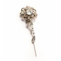 Intricate Vintage Brooch With Flower Design - Exquisite Craftsmanship