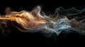 Intricate visualization of big data and machine learning with a complex neural network in cyberspace