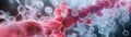 Intricate visualization of molecular structures, showcasing the beauty of biological interactions at a microscopic level