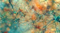 Intricate visualization of neural network integration within the human mind in realistic depiction