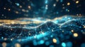 An intricate visualization showcases the flow of data between devices in a futuristic digital environment Royalty Free Stock Photo