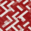 Intricate and visually captivating abstract geometric seamless pattern in vibrant shades of red