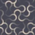Intricate Wavy Lines Stipple Seamless Pattern Vector Tangled Abstract Background