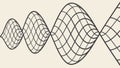 Intricate Wavy Mesh Pattern, Abstract Digital Texture Vector Design Generative AI Royalty Free Stock Photo