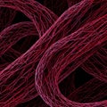 Intricate web-like structures composed of interconnected red lines form twisting, Royalty Free Stock Photo