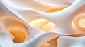 Intricate White Interwoven Cellular Pattern Texture with Abstract Design and Soft Orange Light Royalty Free Stock Photo