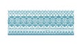 Intricate White Lace Border on Blue, Delicate Floral Pattern, vector design Generative AI Royalty Free Stock Photo
